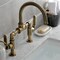 Kingston Brass Whitaker Industrial Style Bridge Bathroom Faucet W/ Pop-Up Drain, Brass KS2173KL - alternate 4